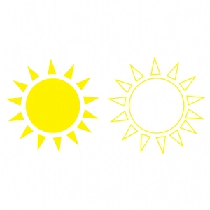 Basic Sun SVG Cut Files Sky/Space
