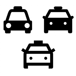 Basic Taxi Silhouette SVG Cut File Transportation