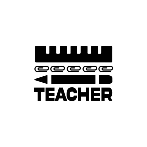 Teacher SVG Cut File with Pen Teacher SVG
