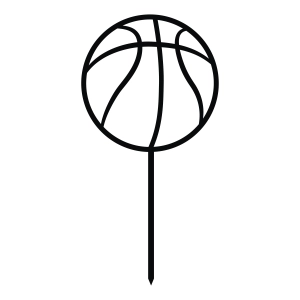 Basketball Cake Topper SVG, Instant Download Cake Topper SVG