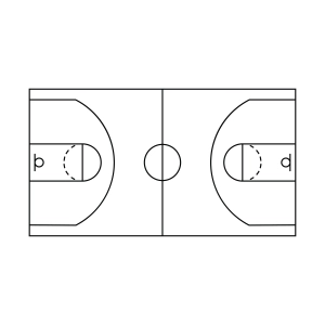 Basketball Court SVG, Basketball Field Outline Basketball SVG