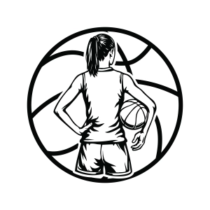 Basketball Girl SVG, Personalized Basketball