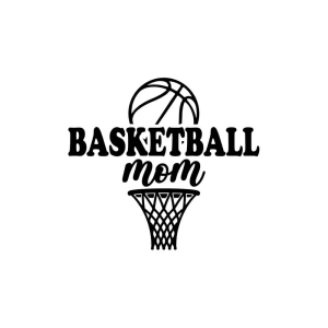 Basketball Mom With Hoop SVG, Basketball Instant Download Basketball SVG