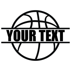 Basketball Outline Monogram SVG, Basketball SVG with Name Basketball SVG