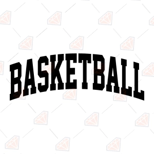 Basketball with Wavy Text SVG