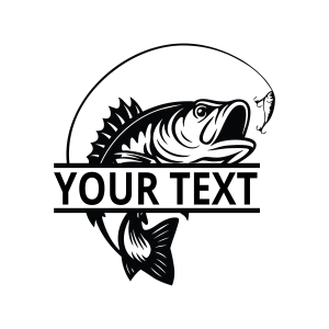 Bass Fish Name SVG, Bass Fish SVG Monogram Sea Life and Creatures SVG
