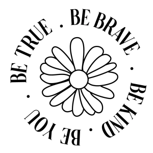 Be Kind Be Brave with Flower SVG, Be Kind Instant Download Drawings