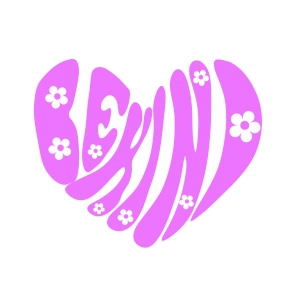 Be Kind Heart SVG Design, Heart-shaped Be Kind Flowers SVG Vector Files T-shirt SVG