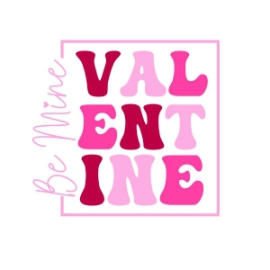 Be Mine Valentine Retro SVG Design, Instant Download Valentine's Day SVG
