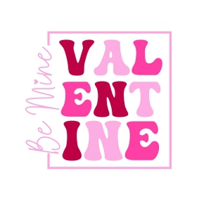 Retro Be Mine Valentine SVG Design, Instant Download Valentine's Day SVG