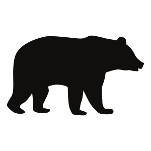 Bear Silhouette SVG Cut and Clipart Files Bear SVG