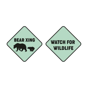 Bear Xing and Watch for Wildlife SVG Cut File Bear SVG