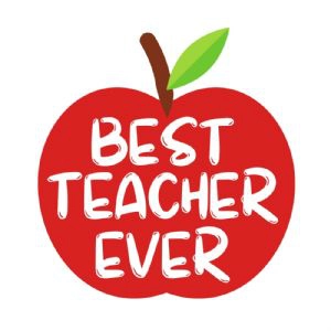 Best Teacher Ever Apple SVG, Teaching SVG Vector Files Teacher SVG