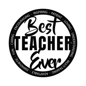 Best Teacher Ever SVG Images & Clipart Files Teacher SVG