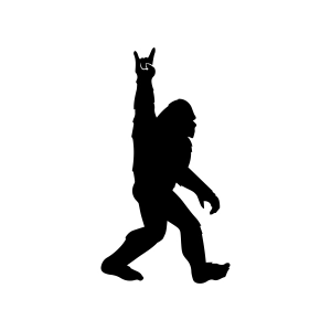 Bigfoot Rock On SVG Vector Illustration