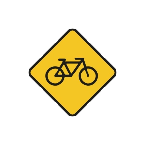 Bike Crossing Sign SVG Cut File Street Signs