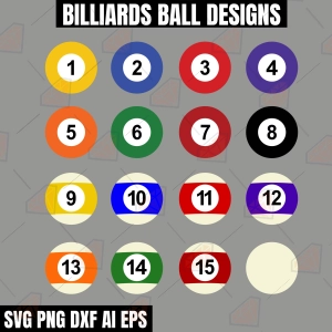 Billiard Balls SVG – Pool Ball Cut Files
