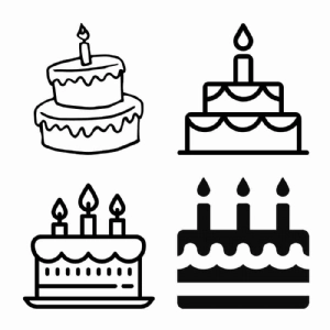 Birthday Cake Bundle SVG Vector File, Instant Download Birthday SVG