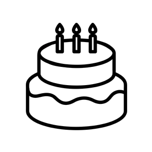 Birthday Cake SVG Cut File, Instant Download Birthday SVG