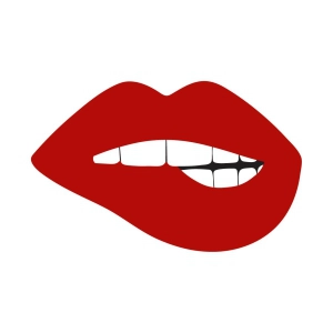 Biting Lips SVG, Lips SVG Cut Files Instant Download Vector Illustration