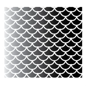 Black and White Mermaid Scale Svg Geometric Patterns