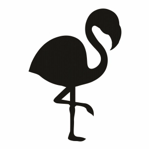 Black Basic Flamingo SVG Cut, Flamingo Vector Clipart File Flamingo SVG