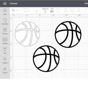 Black Basketball Outline SVG, Instant Download Basketball SVG