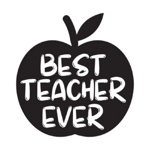 Best Teacher Ever Apple SVG, Instant Download Teacher SVG