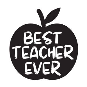 Best Teacher Ever Apple SVG, Instant Download Apple SVG