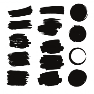 Black Brush Stroke SVG Bundle | Paint Strokes SVG Cut Files Objects and Shapes
