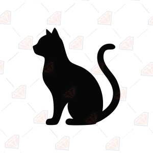 Black Cat Silhouette SVG