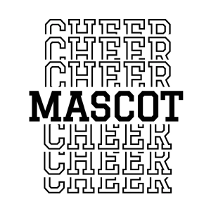 Black Cheer Mascot Shirt SVG Cut File T-shirt SVG