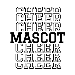 Black Cheer Mascot Shirt SVG Cut File Cheerleading SVG
