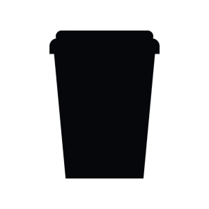 Black Coffee To Go Cup SVG Cut File, Coffee Cup Clipart Instant Download Coffee and Tea SVG