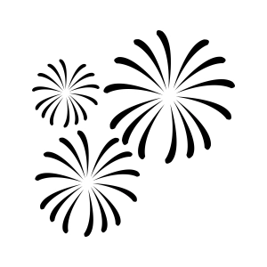 Black Fireworks SVG, Fireworks Silhouette SVG Download Birthday SVG