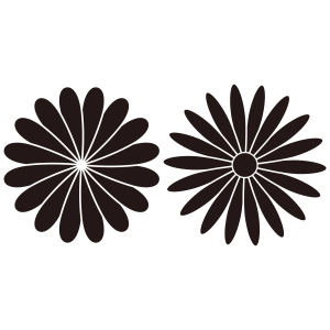 Black Flowers SVG File, Flowers Clipart SVG Instant Download Flower SVG