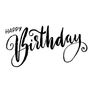 Black Handwritten Happy Birthday SVG Cut File Birthday SVG