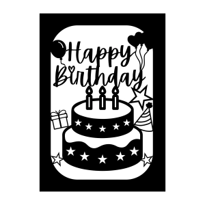 Happy Birthday Card SVG, Cricut Birthday Card SVG Birthday SVG