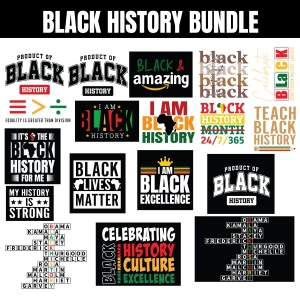 Black History SVG Bundle, 18 Black History Month Designs Svg