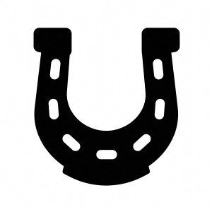 Black Horse Shoe SVG Cut Files, Instant Download Horse SVG