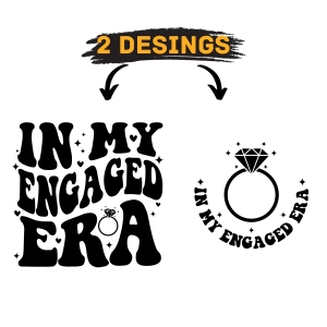 In My Engaged Era SVG File, Wavy Engagement SVG Cricut Wedding SVG