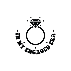 In My Engaged Era SVG File, Wavy Engagement SVG Cricut Wedding SVG