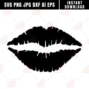 Black Lips SVG, Lips Silhouette