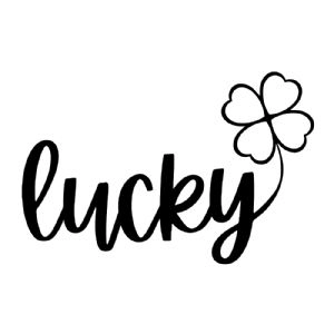 Lucky Clover SVG Cut File, Lucky Digital Design Shamrock SVG