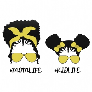 Black Mom Life Kid Life SVG Cut File Men, Women and Children