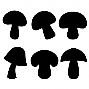 Mushroom Silhouette SVG & Clipart Bundle Flower SVG