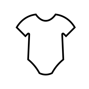 Black Onesie Outline SVG, Baby Bodysuit Outline SVG Instant Download Baby SVG