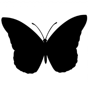 Black Plain Butterfly Clipart SVG, Butterfly Vector Instant Download Drawings