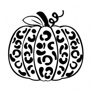 Black Pumpkin Leopard SVG, Pumpkin SVG Instant Download Pumpkin SVG