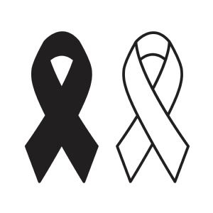Black Ribbon Cancer SVG, Cancer Ribbon SVG Ribbon SVG